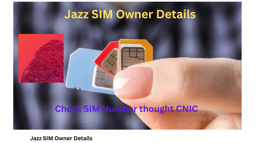 Jazz SIM Owner Details